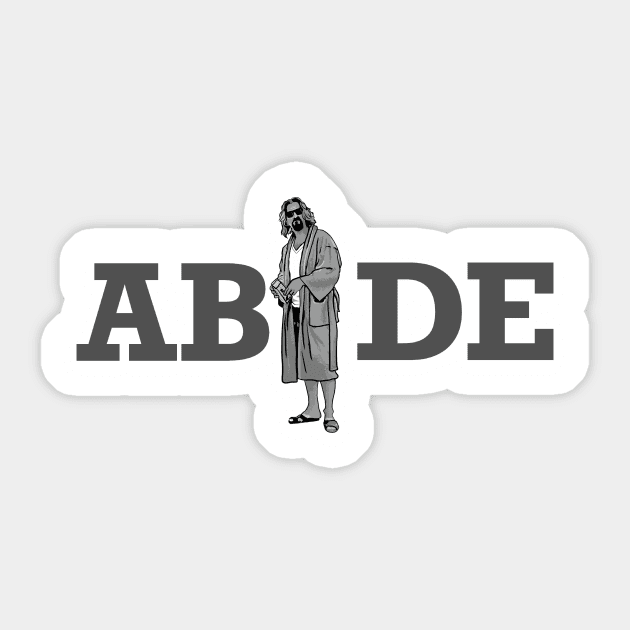 ABIDE - Dude Lebowski Robe Design Sticker by GIANTSTEPDESIGN